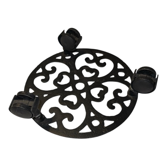 Wagner 8” Black Cast Iron Plant Caddy NWOT - Picture 3 of 5